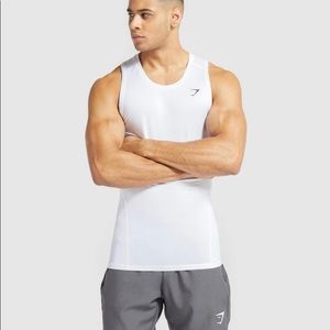 Gymshark, Element Baselayer Tank, White, Size Small